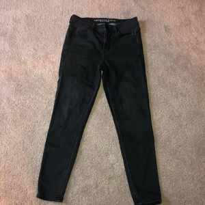 AE Hi Rise Jegging Cropped Black 6R